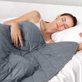 Zodae Weighted Blanket for Adult and Kids, 60''x80'' 15lbs, 100% Breathable Cotton