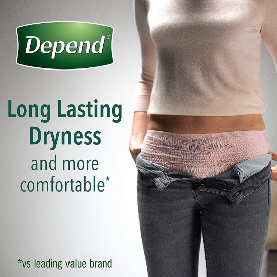 Depend Fit-Flex Underwear For Women, Disposable, Large