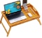 Pipishell Bamboo Bed Tray Table, Large Breakfast Tray - 21x13.9 Inch with Folding Legs (PIFBT02)