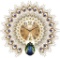 Langshi Peacock Wall Clock Large Silent Clock (922DJ)Blue Gold - $108.99 MSRP