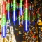 Gpoder Meteor Lights 50CM 12 Tubes for Decoration (Multicolor) ; Umbra Flip 8 Wall Mounted w/Hooks