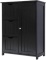 Iwell Bathroom Floor Cabinet, Wooden Storage Sideboard with 1 Cupboard and 3 Drawer