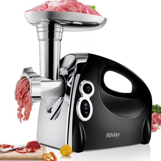 Electric Meat Grinder,Multifunction Meat Mincer & Sausage Stuffer,1200W Max with 3 Grinding Plates,