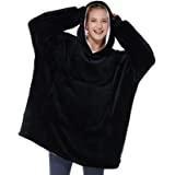 Pro Maison Blanket Hoodie with Big Pocket, Sherpa Lined Oversized Hoodie, Hooded Blanket Sweatshirt
