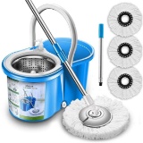 Aootek Upgraded Stainless Steel Deluxe 360 Spin Mop & Bucket Floor Mop - $59.00 MSRP