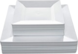 Aya's Cutlery Kingdom Disposable Square Plastic Plates - 60 Pack - $29.98 MSRP