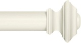 Ivilon Drapery Treatment Window Curtain Rod - Square Design 1 1/8 Rod. 120 to 240 Inch - Ivory/White