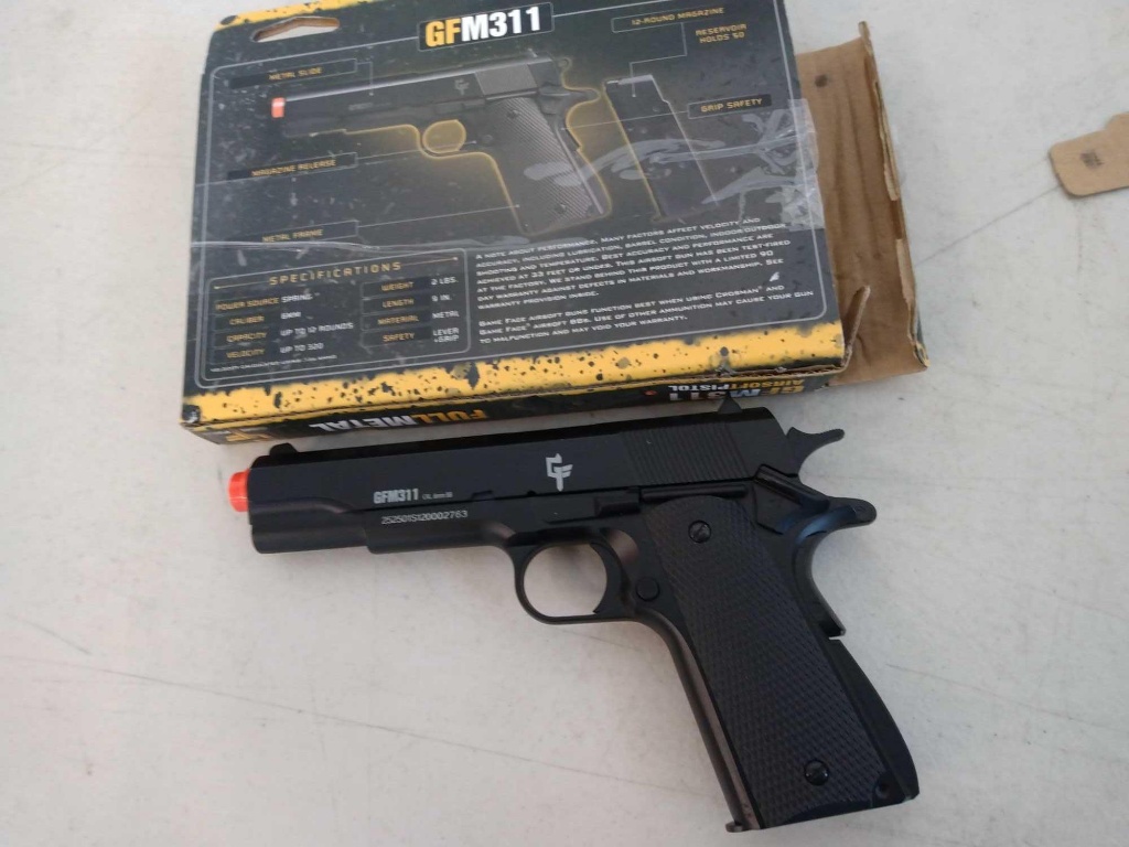 Game Face Full Metal 1911 Airsoft Pistol - $34.99 MSRP | Estate & Personal  Property Personal Property | Online Auctions | Proxibid
