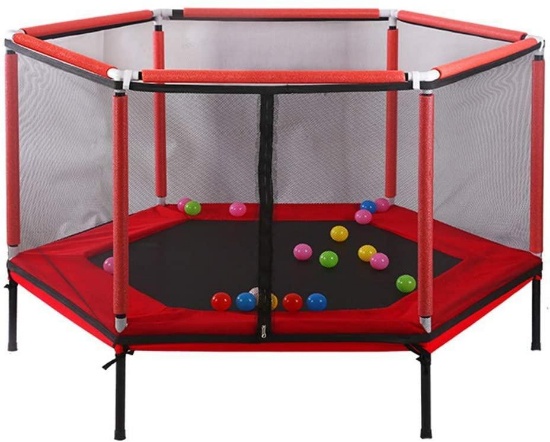 Kids Mini Home Trampoline with Enclosure Net Jumping Toys $179.99 MSRP