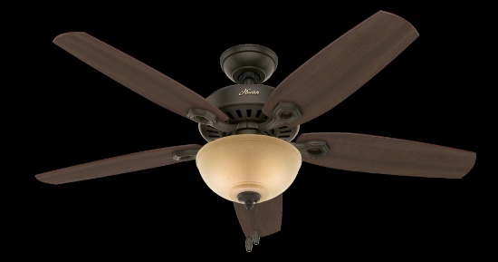 Hunter 52" Builder New Bronze Ceiling Fan With Light Kit And Pull Chain- $119.99 MSRP