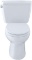 TOTO CST744ER#01 Eco Drake Elongated Bowl and Tank with Rh Trip Lever, Cotton White