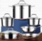 Homi Chef 10-Piece Nickel Free Stainless Steel Cookware Set Copper Band (B07BS646K9)