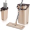 MASTERTOP Flat Floor Mop And Bucket Set - Hands Free Mop Bucket With Wringer Set, Reusable