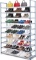 Camabel 10 Tiers Shoe Rack Stackable Narrow Expandable For 60 Pairs Shoe (Color:Gray) - $39.99 MSRP