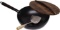 Cookeriess Hand Hammered Carbon Steel Wok with Wooden Lid and Asian Spatula - $39.99 MSRP