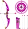 Best Choice Products Light Up Archery Toy Play Set Pink