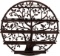 Sorbus Wall Mounted 5 Tier Nail Polish Rack Holder, Tree Silhouette Round (Bronze) - $34.99 MSRP