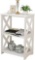 Rerii End Table, Side Table 2 Tier, Simple Bedside Nightstand, 2 Shelf White - $38.99 MSRP