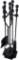 Amagabeli 5-Pcs Fireplace Tools Sets Black Handle Wrought Iron Large Fire Tool Set And- $69.99 MSRP