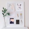 White Cork Board With Wooden White Frame 17x23 Inch - SKL