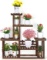 oldify Pine Wood Plant Stand 5-Tiers 10 Pots Indoor and Outdoor Flower Plant Display Shelf Storage