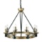 Wellmet 8-Light Large Rustic Farmhouse Wagon Wheel Chandelier 28