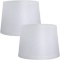 ALUCSET Double Medium Lamp Shades Set of 2 (White)