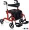 Health Line Massage Products 2 in 1 Rollator-Transport Chair with Paded Seatrest - $163.99 MSRP