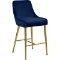 Meridian Dining Seating Owen 745 Velvet Stool - Navy
