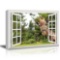 Canvas Print Wall Art - A Curious Giraffe Sticking Its Head into an Open Window - Wall Decor
