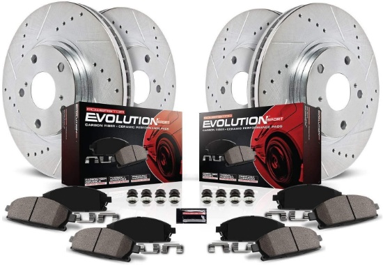 Power Stop K4140 Front and Rear Z23 Carbon Fiber Brake Pads with Drilled and Slotted $274.99 MSRP