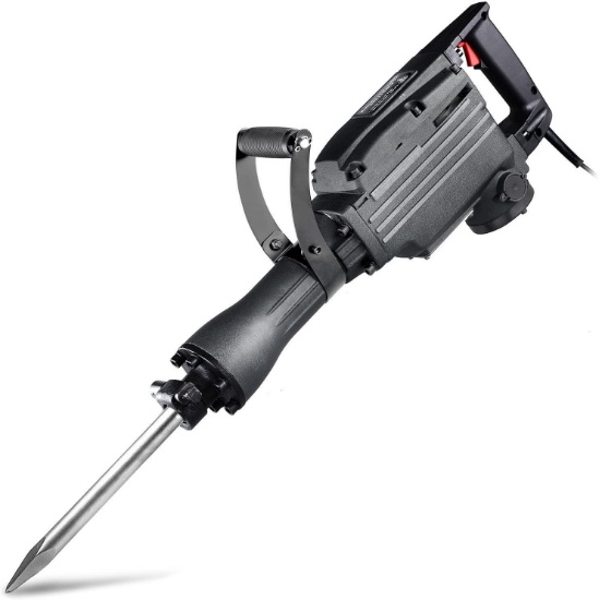 Neiko 02845A Electric Demolition Jack Hammer with Point and Flat Chisel Bits