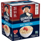 Quaker Quick 1-Minute Oatmeal, Non GMO Project Verified, Two 40oz Bags in Box,55 Servings $5.99 MSRP