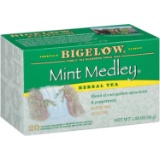 Bigelow Mint Medley Herbal Tea Bags 20 Count Box (Pack of 6), Caffeine Free Herbal Tea - $16.02 MSRP