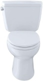 TOTO CST744ER#01 Eco Drake Elongated Bowl and Tank with Rh Trip Lever, Cotton White