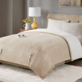 Degrees of Comfort Fuzzy Sherpa Heating Blanket | Soft Reversible Blanket made of Minz