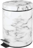 mDesign 5 Liter Round Small Step Trash Can - Marble Print - $29.99 MSRP