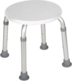 Drive Medical RTL12004KD Adjustable Height Bath Stool, White - $21.85 MSRP