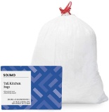 Solimo Tall Kitchen Drawstring Trash Bags, Clean Fresh Scent, 13 Gallon, 200 Count - $18.50 MSRP