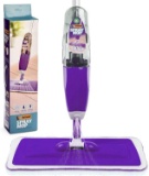 Vorfreude Floor Mop with Integrated Spray, Refillable 700ml Capacity Bottle (Purple) - $29.99 MSRP