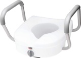 Carex E-Z Lock Raised Toilet Seat with Removable or Adjustable Handles (B311C0) - $41.79 MSRP