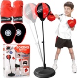 GOLOLBA Punching Bag For Kids, Boxing Set Includes Kids Boxing Gloves And Punching Bag, Standing