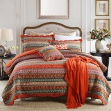 NEWLAKE Striped Classical Cotton 3-Piece Patchwork Bedspread Quilt Sets, King Size $89.89 MSRP