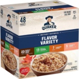Quaker Instant Oatmeal, 4 Flavor Variety Pack, Individual Packets, 48 Count $11.35 MSRP