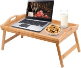 Jibanie Bamboo Bed Breakfast Folding Tray-Laptop Desk - $24.86 MSRP