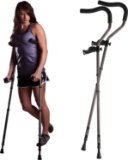 Millennial in-Motion Pro Crutche, Foldable,Ergonomic Handles (Charcoal Grey) (B011NXK1LU)