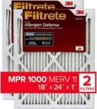 Filtrete 18x24x1, AC Furnace Air Filter, Micro Allergen Defense, 2-Pack(B07CTPTG7Z) - $28.26 MSRP