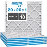 Aerostar Home Max 20x20x1 MERV 13 Pleated Air Filter, (B01CR9K33K) 6-Pack - $47.99 MSRP