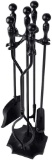 Amagabeli 5-Pcs Fireplace Tools Sets Black Handle Wrought Iron Large Fire Tool Set And- $69.99 MSRP