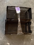 Office Storage Rack With 4-Mesh Boxes, Black